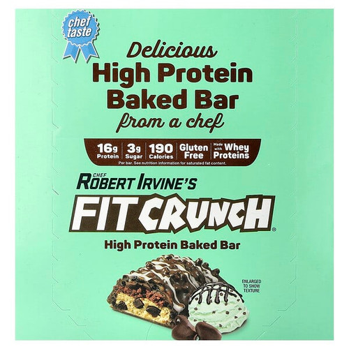 <img alt="FITCRUNCH, High Protein Baked Bar, Mint Chocolate Chip, 9 Bars, 1.62 oz (46 g) Each" title="FITCRUNCH, High Protein Baked Bar, Mint Chocolate Chip, 9 Bars, 1.62 oz (46 g) Each,817719021086"