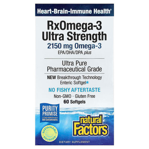 <img alt="Natural Factors, RxOmega-3, 60 Softgels (1,570 mg per Softgel)" title="Natural Factors, RxOmega-3, 60 Softgels (1,570 mg per Softgel),068958354903"