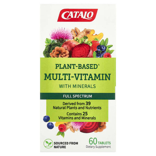 <img alt="CATALO, Plant-Based Multi-Vitamin with Minerals, 60 Tablets" title="CATALO, Plant-Based Multi-Vitamin with Minerals, 60 Tablets,810399028383"