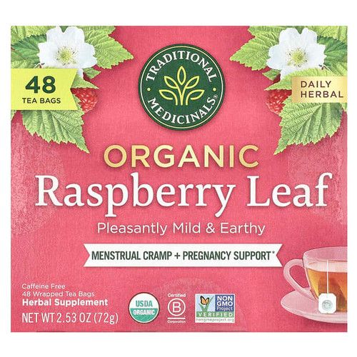 <img alt="Traditional Meds, Organic Raspberry Leaf, Caffeine Free, 48 Wrapped Tea Bags, 2.53 oz (72 g)" title="Traditional Meds, Organic Raspberry Leaf, Caffeine Free, 48 Wrapped Tea Bags, 2.53 oz (72 g),032917008312"