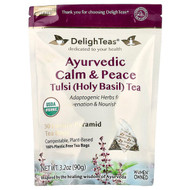 <img alt="DelighTeas, Ayurvedic Calm & Peace Tulsi (Holy Basil) Tea, Caffeine Free, 30 Luxury Pyramid Tea Bags, 3.2 oz (90 g)" title="DelighTeas, Ayurvedic Calm & Peace Tulsi (Holy Basil) Tea, Caffeine Free, 30 Luxury Pyramid Tea Bags, 3.2 oz (90 g),765464609526"