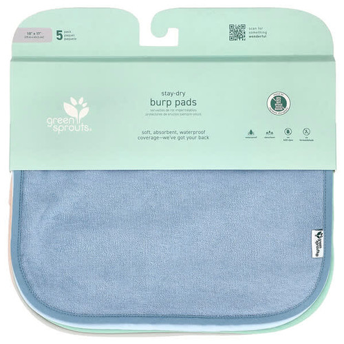 <img alt="Green Sprouts, Stay Dry Burp Pads, Multicolor, 5 Pads" title="Green Sprouts, Stay Dry Burp Pads, Multicolor, 5 Pads,715418123981"