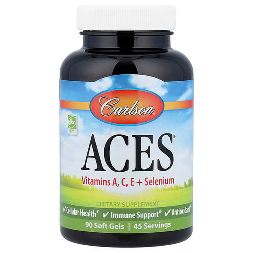 <img alt="Carlson, ACES, Vitamins A, C, E + Selenium, 90 Softgels" title="Carlson, ACES, Vitamins A, C, E + Selenium, 90 Softgels,088395044397"