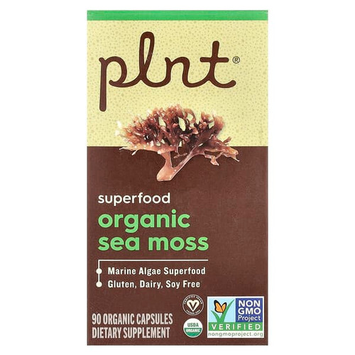 <img alt="Plnt, Organic Sea Moss, 90 Organic Capsules" title="Plnt, Organic Sea Moss, 90 Organic Capsules,766536043392"