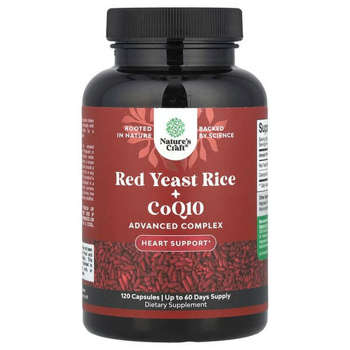 <img alt="Natures Craft, Red Yeast Rice + CoQ10, 120 Capsules" title="Natures Craft, Red Yeast Rice + CoQ10, 120 Capsules,850034386119"