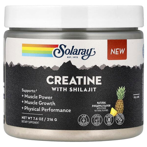 <img alt="Solaray, Creatine with Shilajit, Natural Pineapple, 7.6 oz (216 g)" title="Solaray, Creatine with Shilajit, Natural Pineapple, 7.6 oz (216 g),076280849202"