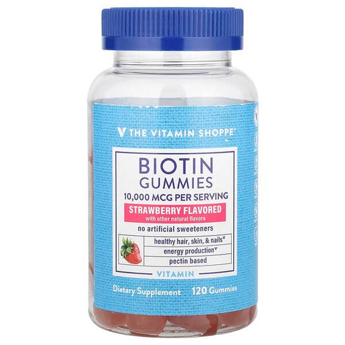 <img alt="The Vitamin Shoppe, Biotin Gummies, Strawberry, 120 Gummies (5,000 mcg per Gummy)" title="The Vitamin Shoppe, Biotin Gummies, Strawberry, 120 Gummies (5,000 mcg per Gummy),766536007219"