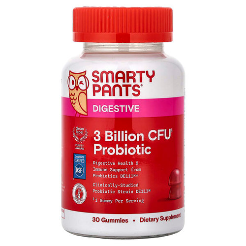 <img alt="SmartyPants, Digestive, Probiotic Gummies, Strawberry, 30 Gummies" title="SmartyPants, Digestive, Probiotic Gummies, Strawberry, 30 Gummies,817053024477"