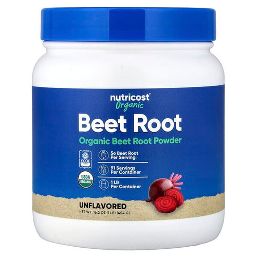 <img alt="Nutricost, Organic Beet Root Powder, Unflavored, 16 oz (454 g)" title="Nutricost, Organic Beet Root Powder, Unflavored, 16 oz (454 g),810014671697"