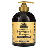 <img alt="Okay Pure Naturals, Body Wash & Shampoo for Men, 16 oz (473 ml)" title="Okay Pure Naturals, Body Wash & Shampoo for Men, 16 oz (473 ml),815166029525"