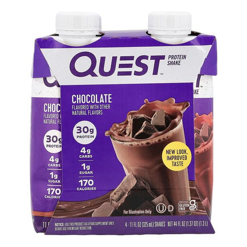 <img alt="Quest Nutrition, Protein Shake, Chocolate, 4 Shakes, 11 fl oz (325 ml) Each" title="Quest Nutrition, Protein Shake, Chocolate, 4 Shakes, 11 fl oz (325 ml) Each,888849008131"