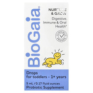 <img alt="BioGaia, Nurture & Grow Drops, 1+ Years, 200 Million CFU, 0.17 fl oz (5 ml)" title="BioGaia, Nurture & Grow Drops, 1+ Years, 200 Million CFU, 0.17 fl oz (5 ml),602359460544"
