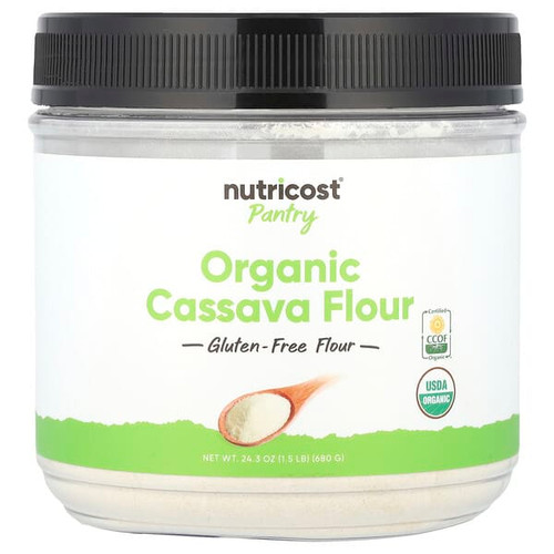 <img alt="Nutricost, Pantry, Organic Cassava Flour, 24.3 oz (680 g)" title="Nutricost, Pantry, Organic Cassava Flour, 24.3 oz (680 g),810014678689"