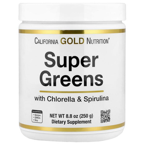 <img alt="California Gold Nutrition, Super Greens with Spirulina, Chlorella, Kelp, and Apple Pectin, 8.8 oz (250 g)" title="California Gold Nutrition, Super Greens with Spirulina, Chlorella, Kelp, and Apple Pectin, 8.8 oz (250 g),898220024438"