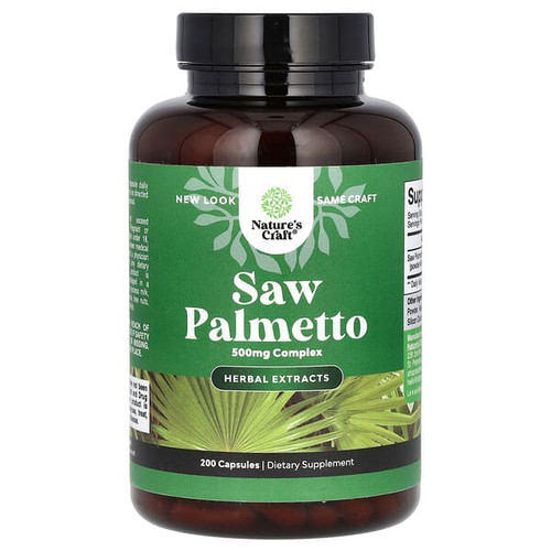 <img alt="Natures Craft, Saw Palmetto, 500 mg, 200 Capsules" title="Natures Craft, Saw Palmetto, 500 mg, 200 Capsules,850050639008"