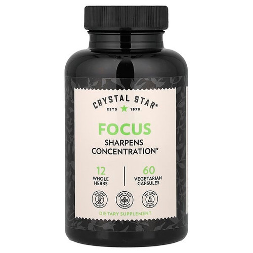 <img alt="Crystal Star, Focus, 60 Vegetarian Capsules" title="Crystal Star, Focus, 60 Vegetarian Capsules,747889010101"