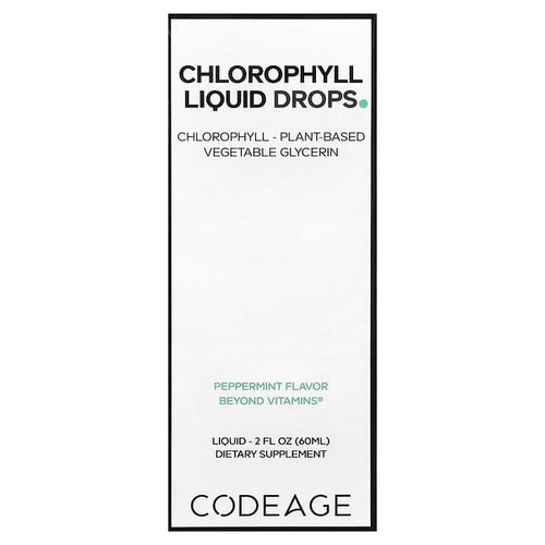 <img alt="Codeage, Chlorophyll Liquid Drops, Peppermint, 2 fl oz (60 ml)" title="Codeage, Chlorophyll Liquid Drops, Peppermint, 2 fl oz (60 ml),850026121278"
