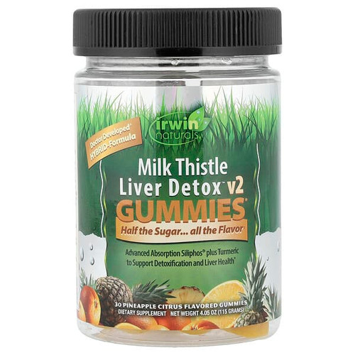 <img alt="Irwin Naturals, Milk Thistle Liver Detox v2 Gummies, Pineapple Citrus, 30 Gummies" title="Irwin Naturals, Milk Thistle Liver Detox v2 Gummies, Pineapple Citrus, 30 Gummies,840081413562"