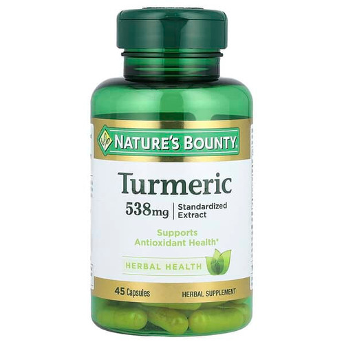 <img alt="Natures Bounty, Turmeric, Standardized Extract, 538 mg, 45 Capsules" title="Natures Bounty, Turmeric, Standardized Extract, 538 mg, 45 Capsules,074312552731"