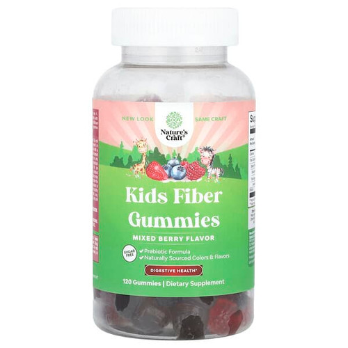 <img alt="Natures Craft, Kids Fiber Gummies, Sugar Free, Mixed Berry, 120 Gummies" title="Natures Craft, Kids Fiber Gummies, Sugar Free, Mixed Berry, 120 Gummies,850034386836"