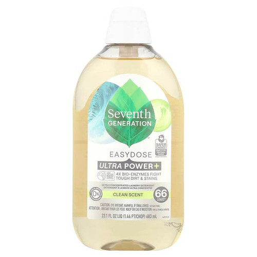 <img alt="Seventh Generation, Easydose Ultra Power+ Laundry Detergent, Clean, 23.1 fl oz (683 ml)" title="Seventh Generation, Easydose Ultra Power+ Laundry Detergent, Clean, 23.1 fl oz (683 ml),732913449736"