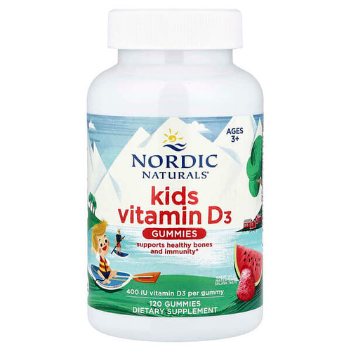 <img alt="Nordic Naturals, Kids Vitamin D3 Gummies, Ages 3+, Wild Watermelon Splash, 10 mcg (400 IU), 120 Gummies" title="Nordic Naturals, Kids Vitamin D3 Gummies, Ages 3+, Wild Watermelon Splash, 10 mcg (400 IU), 120 Gummies,768990311512"