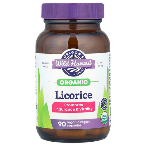 <img alt="Oregons Wild Harvest, Organic Licorice, 90 Organic Vegan Capsules (450 mg per Capsule)" title="Oregons Wild Harvest, Organic Licorice, 90 Organic Vegan Capsules (450 mg per Capsule),706195000541"