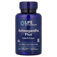 <img alt="Life Extension, Ashwagandha Plus , 60 Vegetarian Capsules" title="Life Extension, Ashwagandha Plus , 60 Vegetarian Capsules,737870251965"