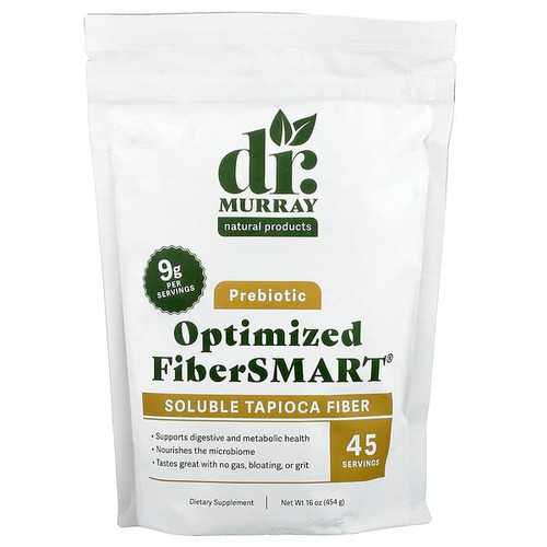 <img alt="Dr. Murrays, Prebiotic, Optimized FiberSMART Soluble Tapioca Fiber, 16 oz (454 g)" title="Dr. Murrays, Prebiotic, Optimized FiberSMART Soluble Tapioca Fiber, 16 oz (454 g),850010353388"