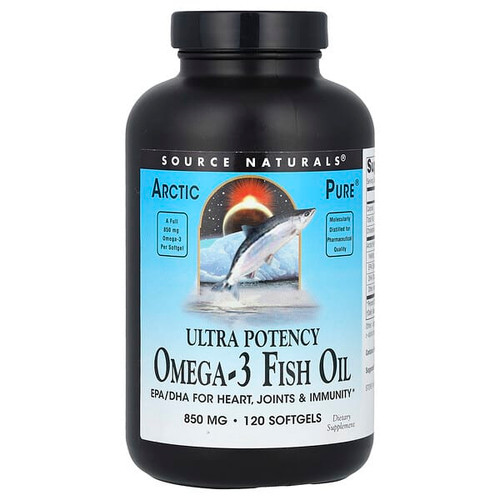 <img alt="Source Naturals, Arctic Pure, Ultra Potency Omega-3 Fish Oil, 850 mg, 120 Softgels" title="Source Naturals, Arctic Pure, Ultra Potency Omega-3 Fish Oil, 850 mg, 120 Softgels,021078020141"