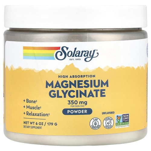 <img alt="Solaray, High Absorption Magnesium Glycinate Powder, Unflavored, 6 oz (179 g)" title="Solaray, High Absorption Magnesium Glycinate Powder, Unflavored, 6 oz (179 g),076280709711"
