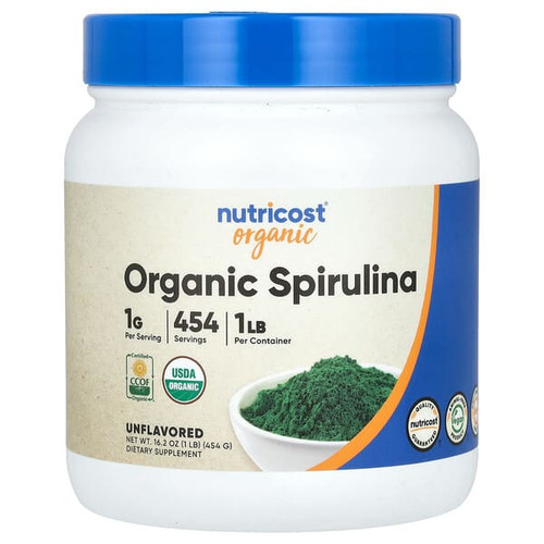 <img alt="Nutricost, Organic Spirulina, Unflavored, 16.2 oz (454 g)" title="Nutricost, Organic Spirulina, Unflavored, 16.2 oz (454 g),810014675329"