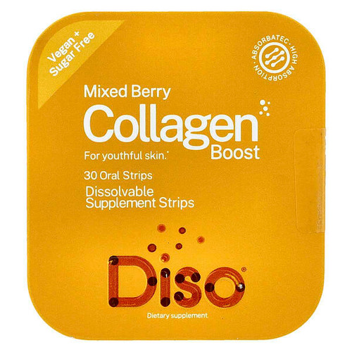 <img alt="Diso, Collagen Boost, Mixed Berry, 30 Oral Strips" title="Diso, Collagen Boost, Mixed Berry, 30 Oral Strips,850058480015"