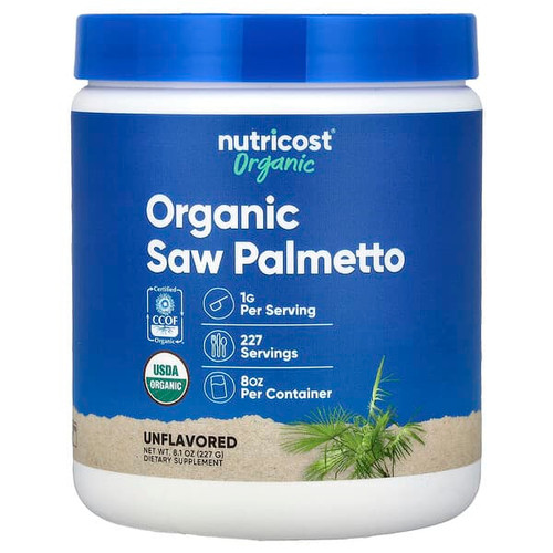 <img alt="Nutricost, Organic Saw Palmetto, Unflavored, 8.1 oz (227 g)" title="Nutricost, Organic Saw Palmetto, Unflavored, 8.1 oz (227 g),810014673516"