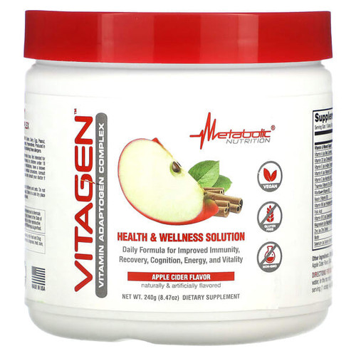 <img alt="Metabolic Nutrition, VitaGen, Apple Cider, 8.47 oz (240 g)" title="Metabolic Nutrition, VitaGen, Apple Cider, 8.47 oz (240 g),764779123604"