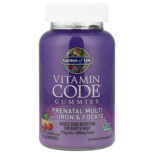 <img alt="Garden of Life, Vitamin Code Gummies, Prenatal Multi with Iron & Folate, Cherry Lemonade, 90 Gummies" title="Garden of Life, Vitamin Code Gummies, Prenatal Multi with Iron & Folate, Cherry Lemonade, 90 Gummies,658010133340"