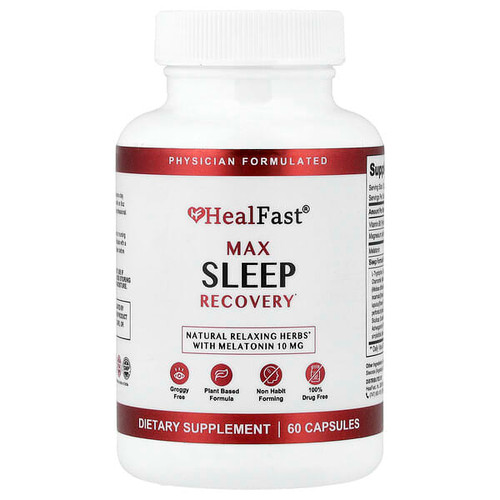 <img alt="HealFast, Max Sleep Recovery, 60 Capsules" title="HealFast, Max Sleep Recovery, 60 Capsules,865402000498"