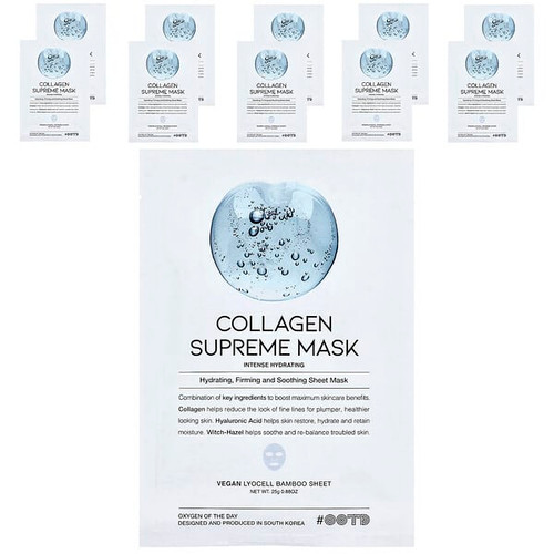 <img alt="OOTD, Collagen Supreme Beauty Mask, 10 Sheets, 0.88 oz (25 g) Each" title="OOTD, Collagen Supreme Beauty Mask, 10 Sheets, 0.88 oz (25 g) Each,8809349812068"