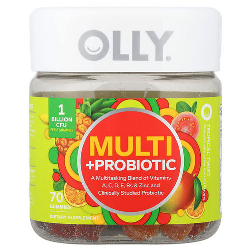 <img alt="OLLY, Multi + Probiotic Gummies, Tropical Twist, 70 Gummies" title="OLLY, Multi + Probiotic Gummies, Tropical Twist, 70 Gummies,850004462515"