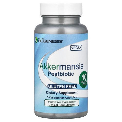 <img alt="Nutra BioGenesis, Akkermansia Postbiotic, 100 mg (10 Billion TFU), 30 Vegetarian Capsules" title="Nutra BioGenesis, Akkermansia Postbiotic, 100 mg (10 Billion TFU), 30 Vegetarian Capsules,812806369096"