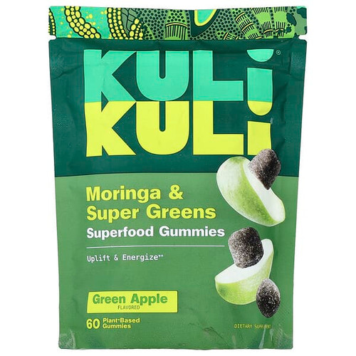 <img alt="Kuli Kuli, Superfood Gummies, Moringa & Super Greens, Green Apple, 60 Plant-Based Gummies" title="Kuli Kuli, Superfood Gummies, Moringa & Super Greens, Green Apple, 60 Plant-Based Gummies,850030552129"