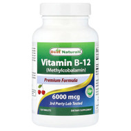 <img alt="Best Naturals, Vitamin B-12 (Methylcobalamin), 6,000 mcg, 120 Tablets" title="Best Naturals, Vitamin B-12 (Methylcobalamin), 6,000 mcg, 120 Tablets,817716012933"