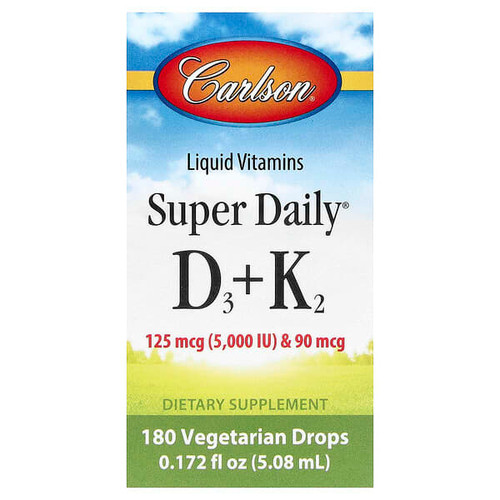 <img alt="Carlson, Super Daily D3 + K2, 0.172 fl oz (5.08 ml)" title="Carlson, Super Daily D3 + K2, 0.172 fl oz (5.08 ml),088395102509"