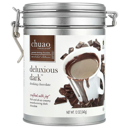 <img alt="Chuao Chocolatier, Drinking Chocolate, Deluxious Dark, 12 oz (340 g)" title="Chuao Chocolatier, Drinking Chocolate, Deluxious Dark, 12 oz (340 g),872629002051"