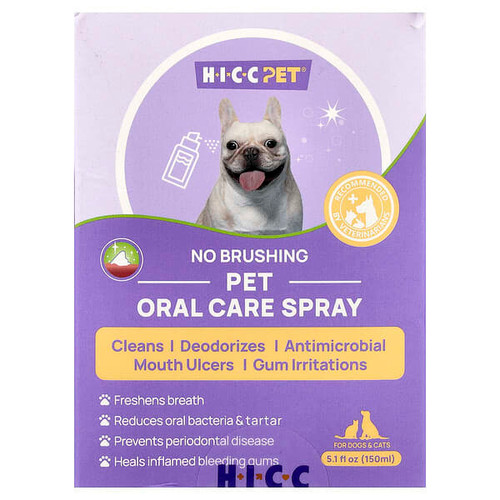 <img alt="HICC Pet, Pet Oral Care Spray, For Dogs & Cats, 5.1 fl oz (150 ml)" title="HICC Pet, Pet Oral Care Spray, For Dogs & Cats, 5.1 fl oz (150 ml),850060913013"