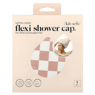 <img alt="Kitsch, Satin-Lined Flexi Shower Cap, Terracotta Checker, 1 Cap" title="Kitsch, Satin-Lined Flexi Shower Cap, Terracotta Checker, 1 Cap,810112561418"