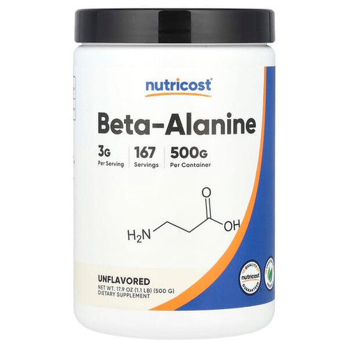 <img alt="Nutricost, Beta-Alanine, Unflavored, 17.9 oz (500 g)" title="Nutricost, Beta-Alanine, Unflavored, 17.9 oz (500 g),810139571681"