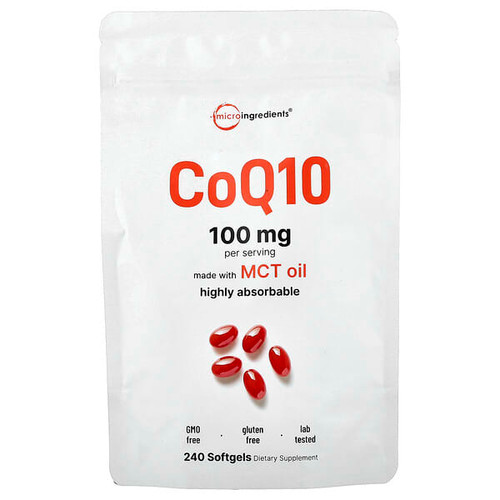 <img alt="Micro Ingredients, CoQ10, 240 Softgels (50 mg per Softgel)" title="Micro Ingredients, CoQ10, 240 Softgels (50 mg per Softgel),850069023249"