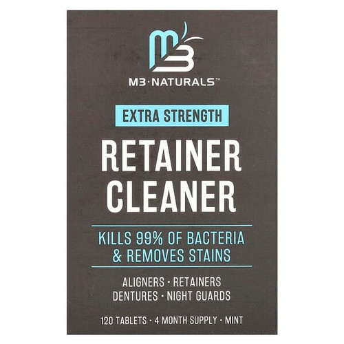 <img alt="M3, Retainer Cleaner, Mint, 120 Tablets" title="M3, Retainer Cleaner, Mint, 120 Tablets,850021371029"