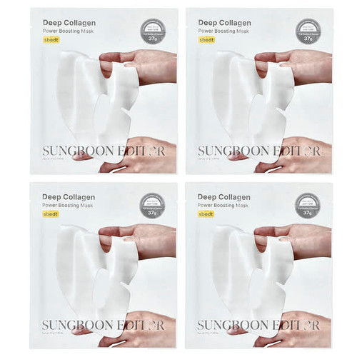 <img alt="Sungboon Editor, Deep Collagen Power Boosting Beauty Mask, 4 Pack, 1.30 oz (37 g) Each" title="Sungboon Editor, Deep Collagen Power Boosting Beauty Mask, 4 Pack, 1.30 oz (37 g) Each,8809684563601"